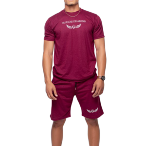 Burgundy Men Short Set 3