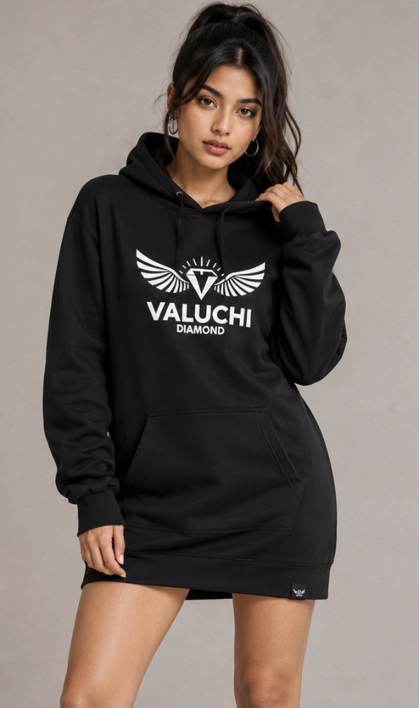 Black Women Hoody dress