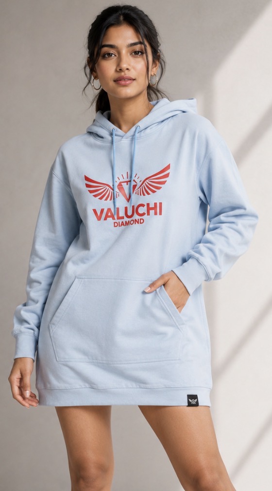 Baby Blue Hoody women dress