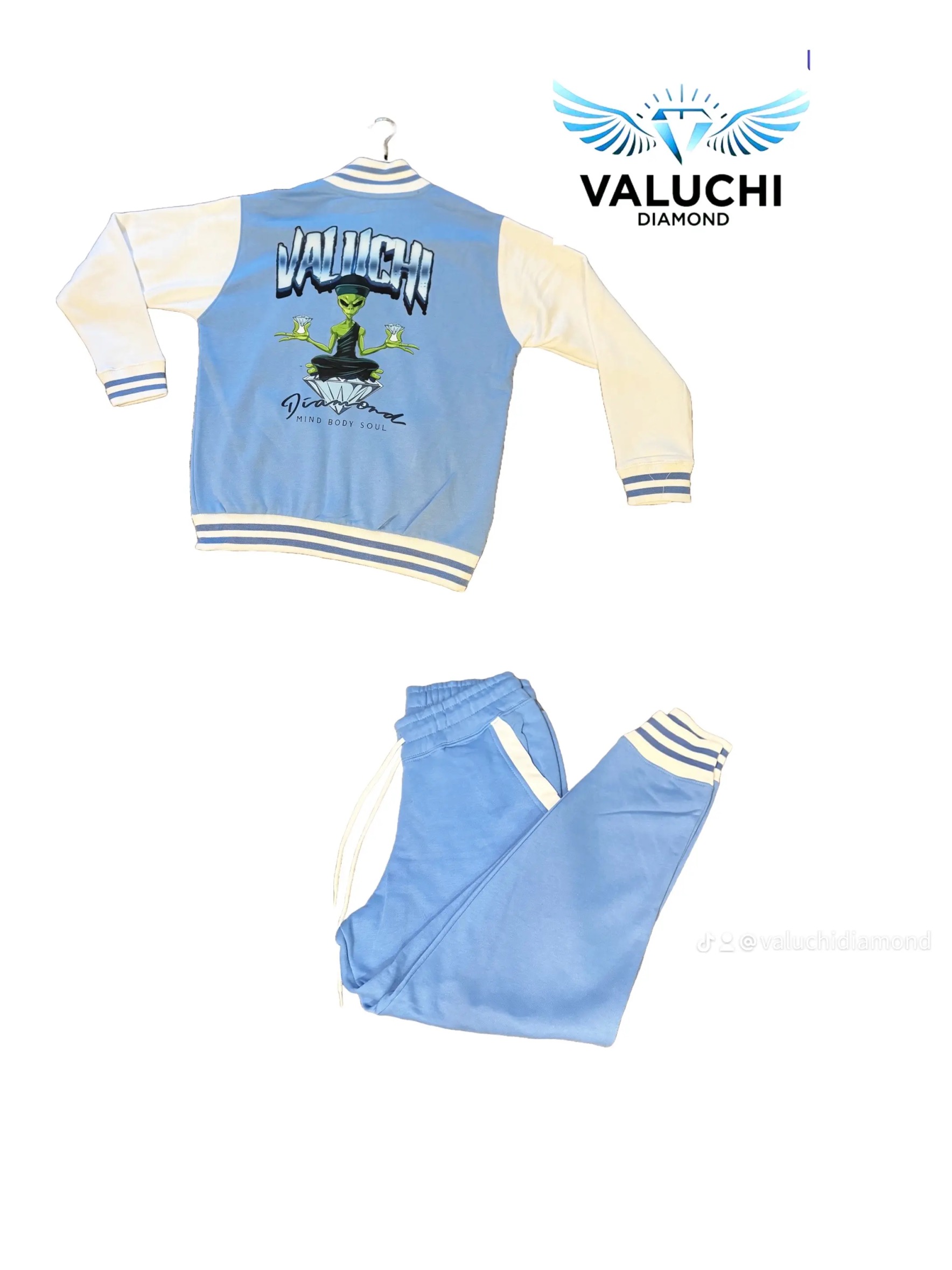 Baby blue Jacket set