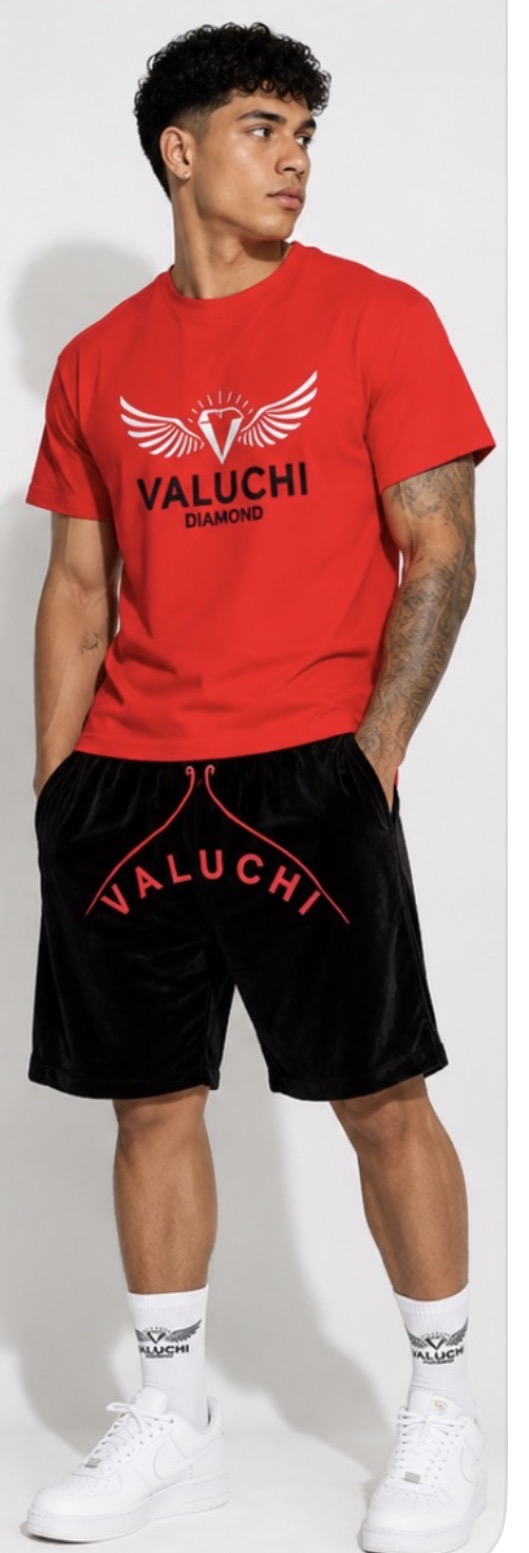 Red Velour Short Sets