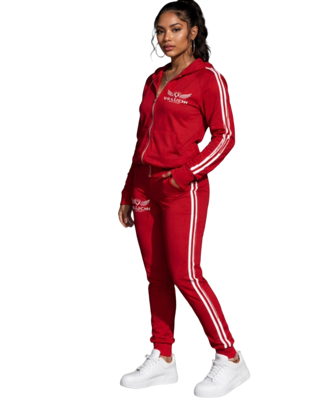 Red Women jump suit